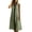 Army Green, variant on Women's Dress Sleeveless V Neck Lady Spring Summer Loose Fitting Casual Lace Dress Blue M