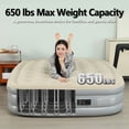 thumbnail image 5 of TripHug Queen Air Mattress with Built-in Pump, 2 Min Fast Inflation, 16" Raised Height, Supports up to 650 lbs, for Camping, Home Use, Guests, Portable Travel, 5 of 7