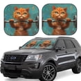 thumbnail image 1 of Saiise Strong Kitten Lifting Weights for Foldable Car Sun Shades (2-Pack) Offer Sun Protection with an Easy-fold Design for Convenient Windshield Shading-Medium, 1 of 6