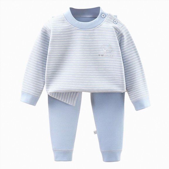 TOWED22 Toddler Baby Boy Pajamas Set Kids Sleepwear 2 Pcs Pjs Long Sleeve Top and Pants Jammies Sets Fall Winter 6-12 Months 12-24 Months 2t 3t 4t 5t 6t 7t 8t 9t Children,Light Blue,5-6 Y