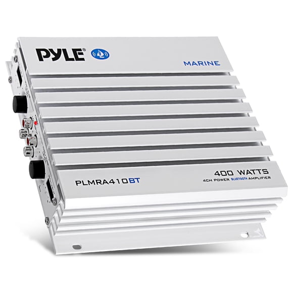 Pyle PLMRA410BT Bluetooth 400 Watt 4 Channel Waterproof Marine Boat Amplifier