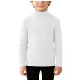 thumbnail image 3 of OJSFQUFP Kids Ribbed Sweater Solid Color Long Sleeve Slim Fit Knit Base Layer Shirts for Boys Girls, 3 of 9