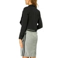 thumbnail image 3 of MODA NOVA Juniors Elegant Open Front Cardigan Jacket Work Office Cropped Blazer, 3 of 6