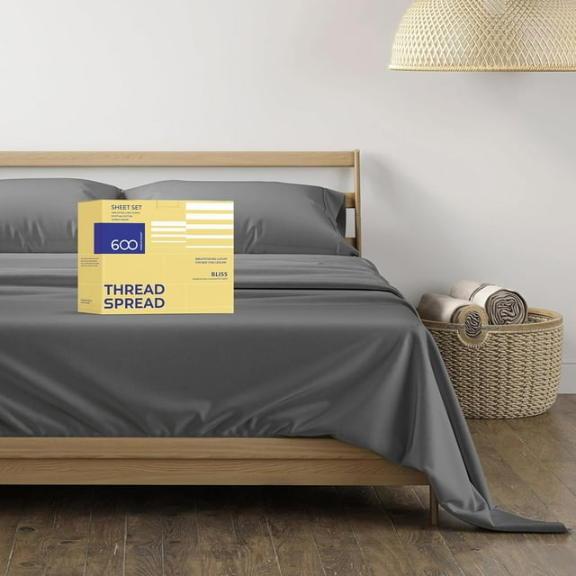 Egyptian Cotton King Size Sheets Set PC Thread Count Egyptian Cotton Bed Sheets King Size (Light ) Extra Soft Cooling ” Deep Pocket Sateen Luxury Hotel Bedsheet
