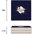 thumbnail image 3 of RYLABLUE Merry Christmas Cute Puppy Set of 8 Coaster for Drinks, Absorbent Ceramic Stone Coasters Cup Mat with Cork Base for Home Kitchen Room Coffee Table Bar Decor, 3 of 4