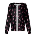 thumbnail image 3 of Women Uniforms Cute Pattern Nursing Workwear Pocket Working Stand-Up Collar Single-Breasted Protective Overalls Jacket Top Black 3Xl, 3 of 5