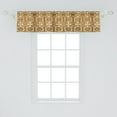 thumbnail image 2 of Ambesonne Vintage Window Valance, Geometric Oval Plant, 54" X 12", Caramel and Beige, 2 of 3