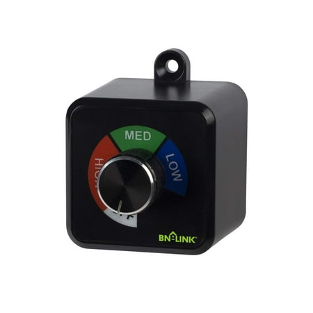 

BN-LINK Exhaust Fan Speed Controller Variable 3 Speed Ceiling Vent Fan Control Adjuster Cordless for Duct Inline Fan Vent Blower Controller Wireless for Ventilation Fans 4.8A / 600W