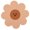 Brown Large, variant on SDFGTstore Nordic Household Dishes Mat Flower Shaped Non-slip Coasters PVC Material