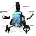 thumbnail image 5 of HELLHERO Turtle and Coral Pattern Women Sling Bag with Double Zipper Adult Shoulder Bags Double Deck Polyester 2 Zippers Unisex, 5 of 7
