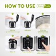 thumbnail image 4 of Aroma Housewares ARC-1120SBL SmartCarb Cool-Touch Olla de cocción lenta para arroz de acero inoxidable, olla de cocción lenta con olla interior antiadherente y bandeja de vapor, 20 tazas (cocidas)/5 c, 4 of 7