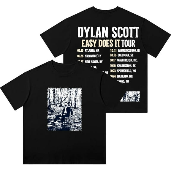 Dylan Scott Easy Does It Tour Merch Vintage Wash T-Shirts Women Men Cotton Short Sleeve Tee