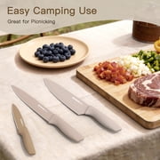 Astercook Knife Set, 7-Piece Kitchen Knives Set with Sharpener, High Carbon Stainless Steel Chef Knives with Anti-Rust Coating & 6 Blade Guards, Dishwasher Safe
