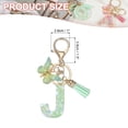 thumbnail image 2 of Llavero inicial de alfabeto Uxcell, llaveros lindos de resina con encanto de letra de mariposa con borlas J, 2 of 7