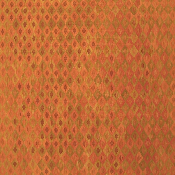 Ahgly Company Indoor Square Abstract Orange Contemporary Area Rugs, 6' Square