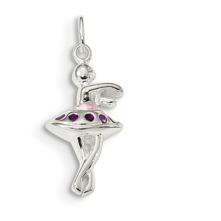 Finejewelers Sterling Silver Enameled Ballerina Charm