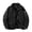 Black, variant on MexChoioe Mens Fleece Collar Bomber Jacket Solid Color Full Zip Multi Pockets Warm Material for Outdoor Wear in Fall Winter for Mens