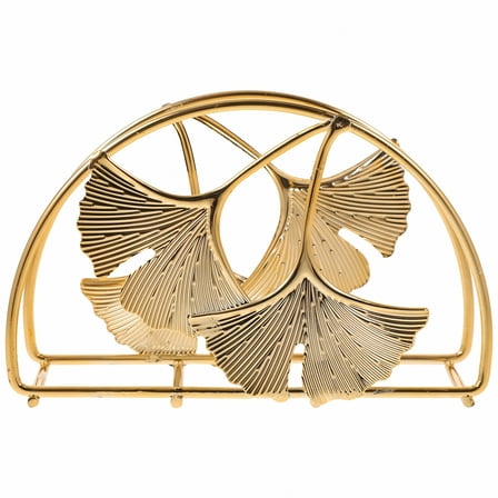 ACDANC Napkin Stand Tissue Dispenser Holder Leaf Designed Napkin Holder for Kitchen Restaurant Golden
