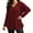 1# Red, variant on SWQZVT Long Sleeve Tops for Women Fall Casual Plus Size Waffle Shirts Loose Fit Oversize Sweatshirts Tunic Blouses for Winter Clothes