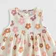 thumbnail image 5 of TOWED22 Toddler Girl Summer Outfits 2pcs Sleeveless Floral Print Halter Tops Linen Long Pants Baby Clothes(Beige,2-3 Y), 5 of 6