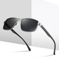 thumbnail image 2 of Gafas de Sol Porizadas Retro Designer Rectangur Outdoor Sports Eyewear , gris Baoblaze gafas de sol para hombre de moda, 2 of 7