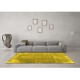 thumbnail image 3 of Ahgly Company Machine Washable Indoor Rectangle Abstract Yellow Contemporary Area Rugs, 8' x 10', 3 of 4