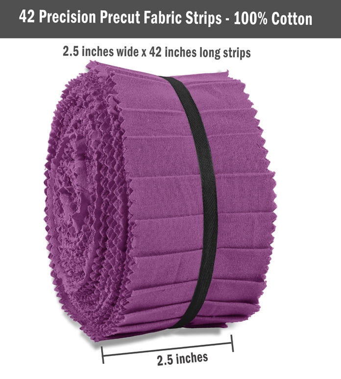 It's All Purple Jelly Roll 2.5 Inch Pre-cut 100% Cotton Fabric