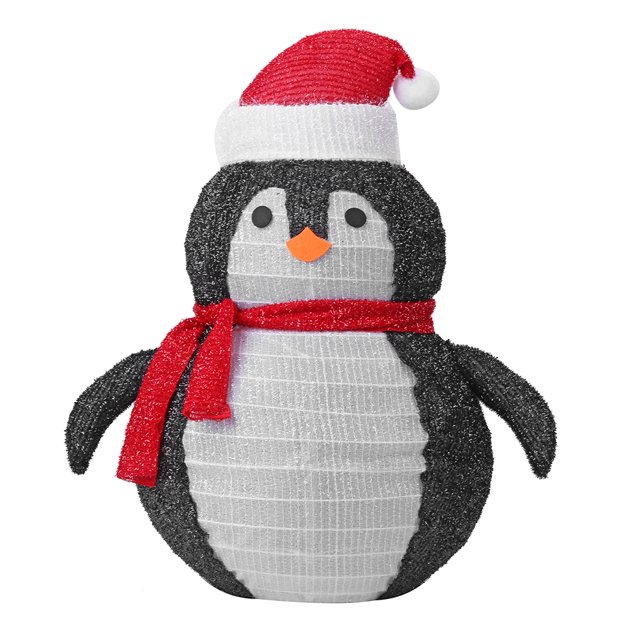 Pingüino Navideño Iluminado 40 Luces LED Brillantes 8 Modos para Navideña Jardín