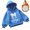 Blue, variant on Little Girls Hoodie Casual Jacket with Long Sleeves Printed Sweatshirt Outerwear Size 7T ,White