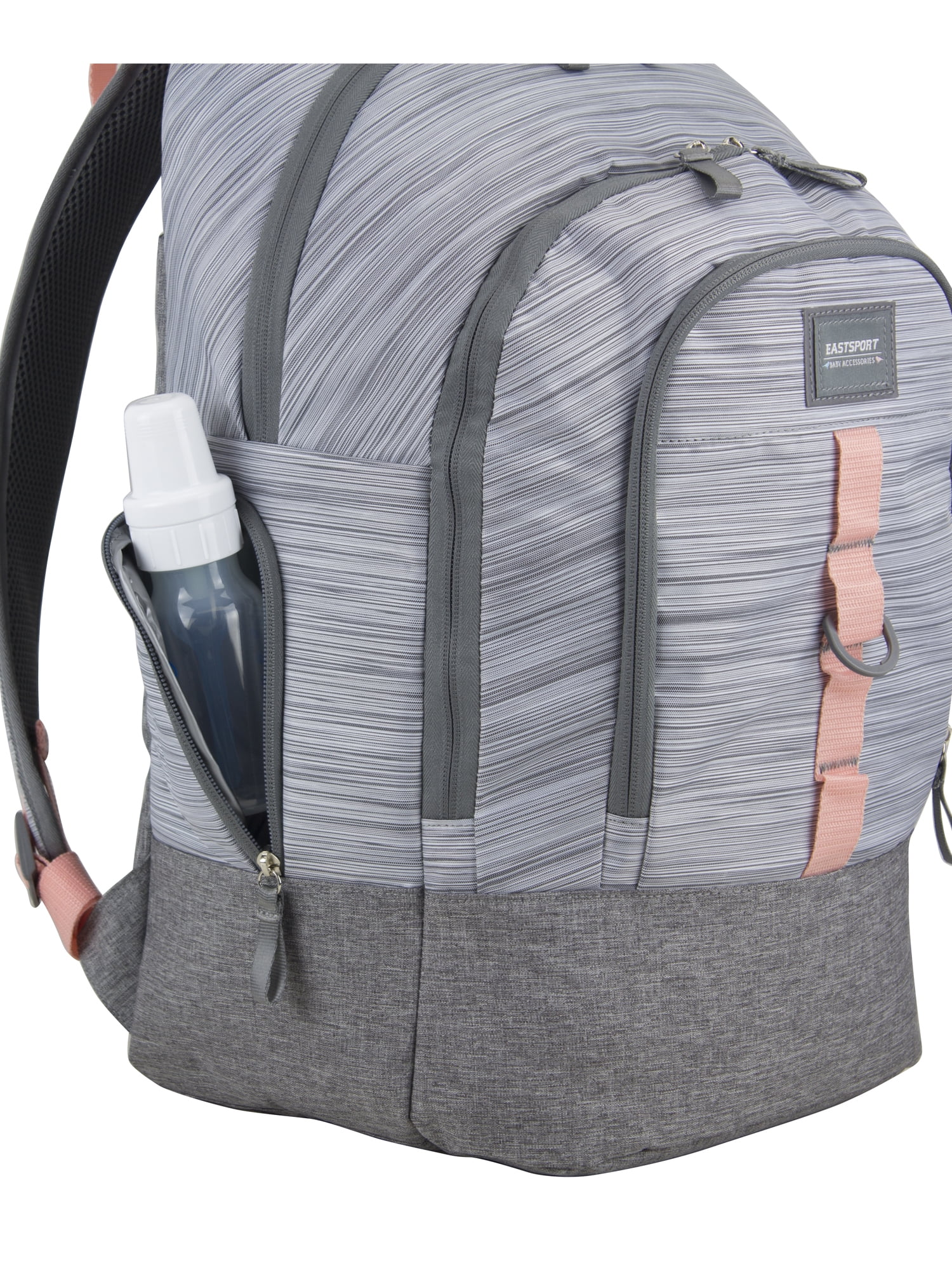 Eastsport Large Madison Diaper Backpack with Changing Pad, Grey