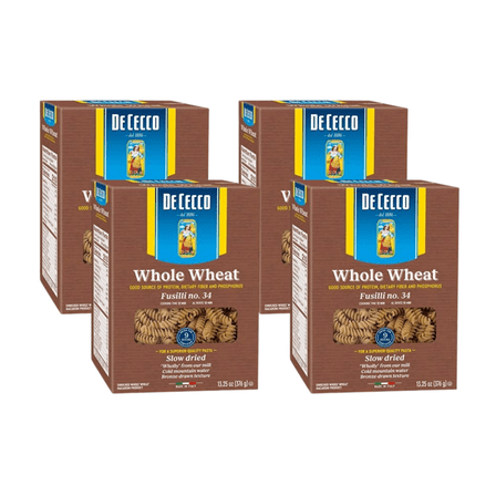 De Cecco Fusilli Whole Wheat Pasta, 13.3 oz (Pack of 4)