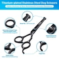 thumbnail image 2 of Kit de peluquería canina MIRUN 5 en 1 de acero inoxidable chapado en titanio, 2 of 7