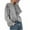 Gray, variant on Women Mock Neck Sweater Trendy Elegant Cross Front Tunic Jumper Sweaters Slim Fit Long Sleeve Solid Color Knitted Pullover Sweater