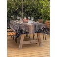thumbnail image 3 of Outdoor Tablecloth with Umbrella Hole for Patio/Picnic/Party/Camping, Vintage Boho Waterproof Table Cloth Rectangle Table Cover Washable, Farmhouse Retro Shabby Brown Wooden Grain (60"x 120"), 3 of 8