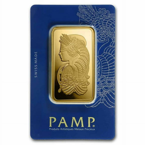 100 gram Gold Bar - PAMP Lady Fortuna Veriscan® (In Assay)