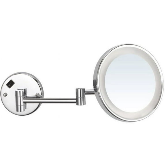 Nameeks Ar7703-3X Glimmer 8" Diameter Modern Circular Framed Bathroom Wall Mirror - Chrome