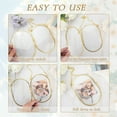 thumbnail image 6 of 2PCS Hanging Pressed Flower Frame, Double Glass Frames for Pressed Flowers Floating Frame, Oval Gold Frames Vintage Photo Frame for Wall Display Artwork DIY Photo Specimen(4×6 inches), 6 of 9