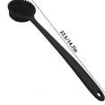 thumbnail image 2 of Silicone Back Scrubber 14.7'' Gentle Shower Back Scrubber with Dual-Side Head Non- Long Handle 360Â° Anti- Hand-fit Bath Brush for Rich Foaming Deep Cleaning(Black), 2 of 2