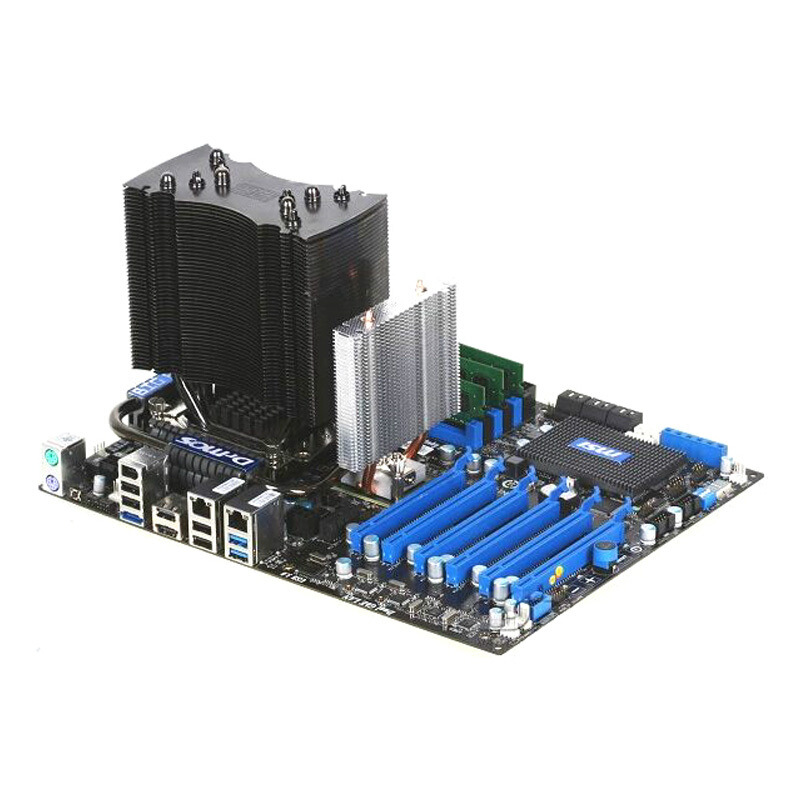 Motherboard NorthBridge Chipset Heatsink Heatpipes Radiator Aluminum Heatsink Motherboard/Northbridge Cooler Cooling Support 80mm CPU Fan