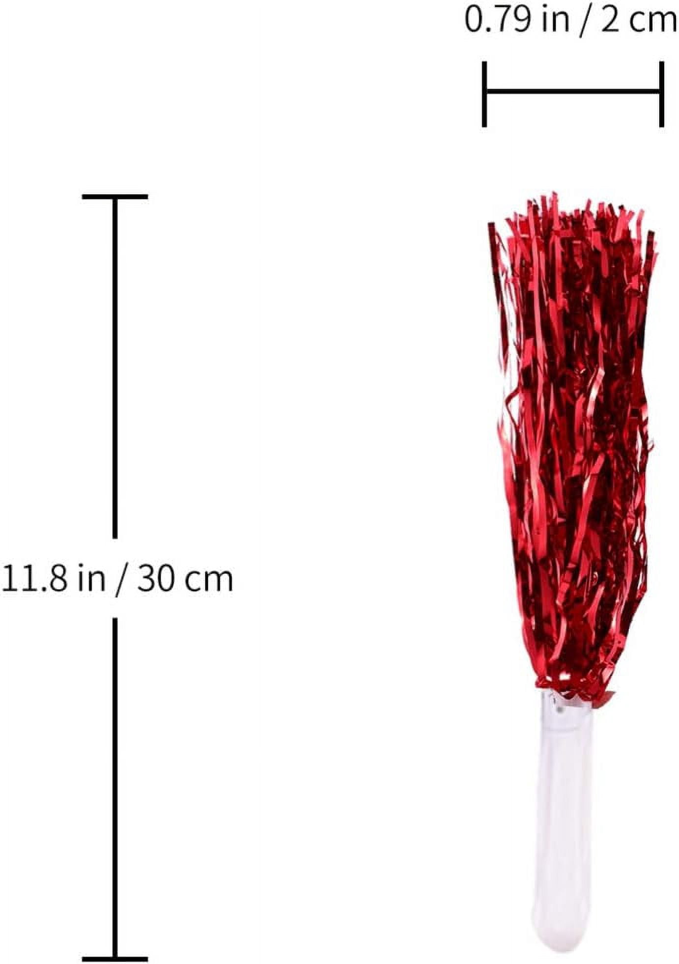 LINLIN 14pcs Cheerleader Pom Poms Metallic Cheerleading Pom Pom Hand Flowers Christmas Party School Sports Meet Dance Ball- Flower Props