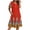 Red Floral, variant on Fantaslook Nightgowns for Women Ruffle Sleeve Button Midi Dress Floral Mumu Dresses Loose Flowy Moo Moo Dresses with Pockets