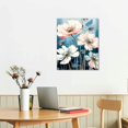 thumbnail image 2 of PRATYUS Fall Decor Indigo Flower Canvas Wall Art Picture 16x20in for Bedroom Living Room Home Decor 16x20in, 2 of 3
