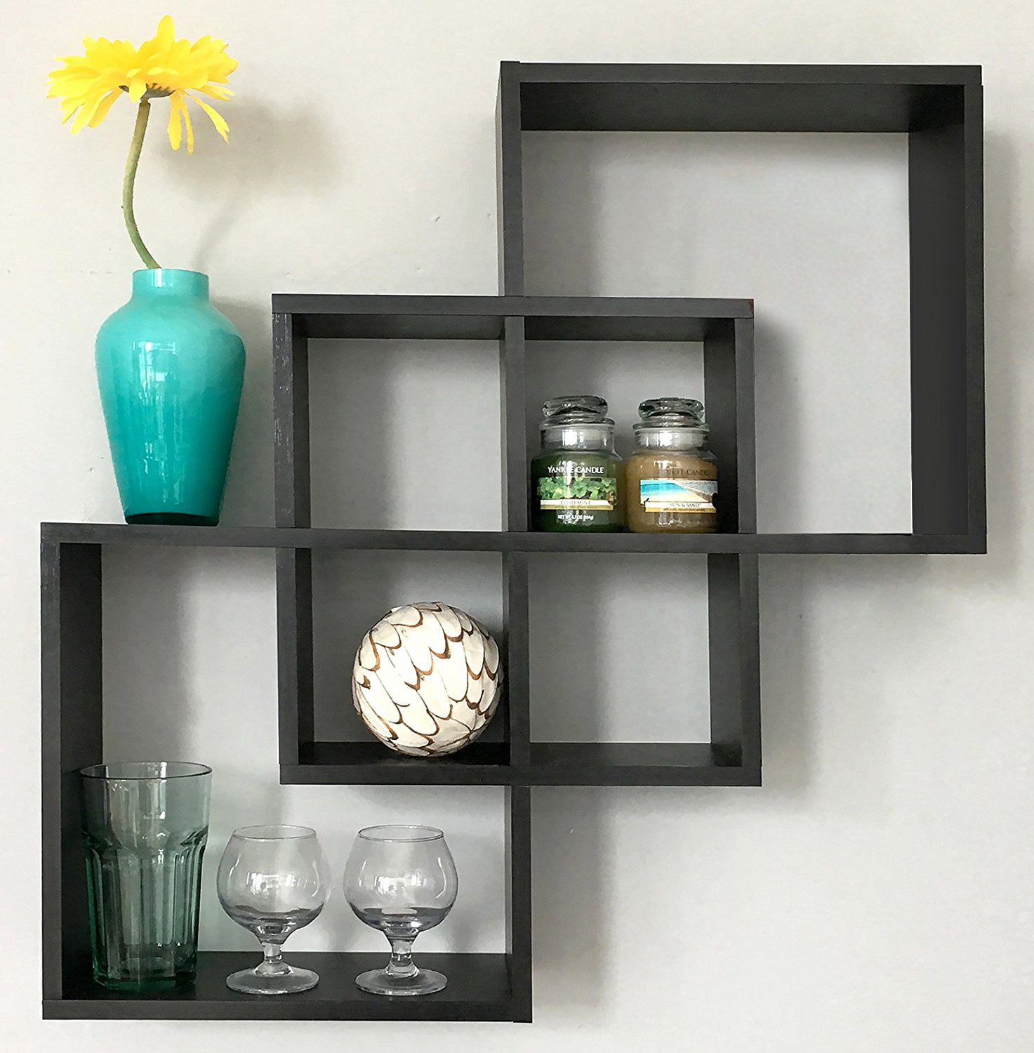 4 Cube Intersecting Wall Mounted Floating Shelves