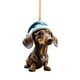 thumbnail image 1 of Adorno de perro de dibujos animados de Navidad, figuritas acrílicas para perros, decoración, suministros para fiesta en casa, 1 of 6