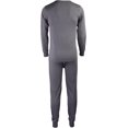 thumbnail image 3 of KNOCKER Men's Soft Fleece Thermal Underwear Set Charcoal, 3 of 3