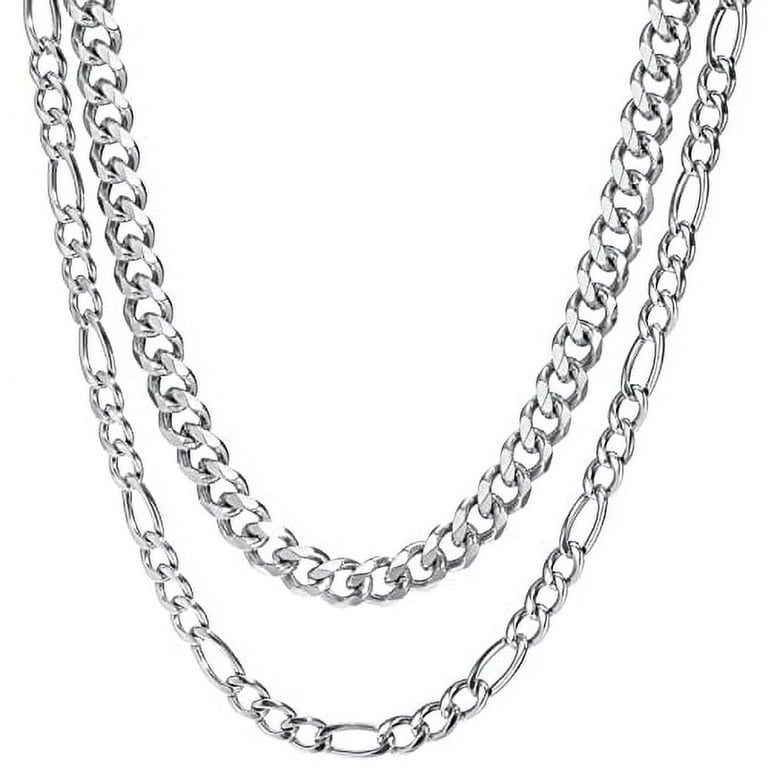 Pcs Chain Necklace for Men Stainless Steel Necklace for Men