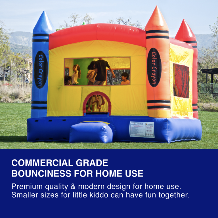 JumpOrange Commercial Grade PVC Bounce House with Slide for Kids