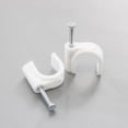 thumbnail image 4 of 1000 Round 9/16 Inches (14 mm) Cable Wire Clips Cable Management Cord Tie Holder Coaxial Nail in Clamps Tacks, 4 of 5