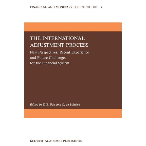 Financial and Monetary Policy Studies The International Adjustment Process: New Perspectives, Recent Experience and Future Challanges for the Financial System, Book 17, (Paperback)