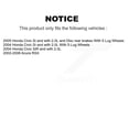 thumbnail image 2 of Transit Auto Rear Disc Brake Caliper Rotors and Ceramic Pads Kit for Car Honda Civic Acura RSX KC8-101056N, 2 of 11